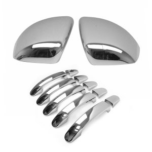 Ford Transit Connect Chrome Kit Door Handle Cover + Mirror Cover - Omac - Chrome - 2014 Ford Transit Connect Chrome Kit Door Handle Cover + Mirror Cover - Omac - Chrome - 2014